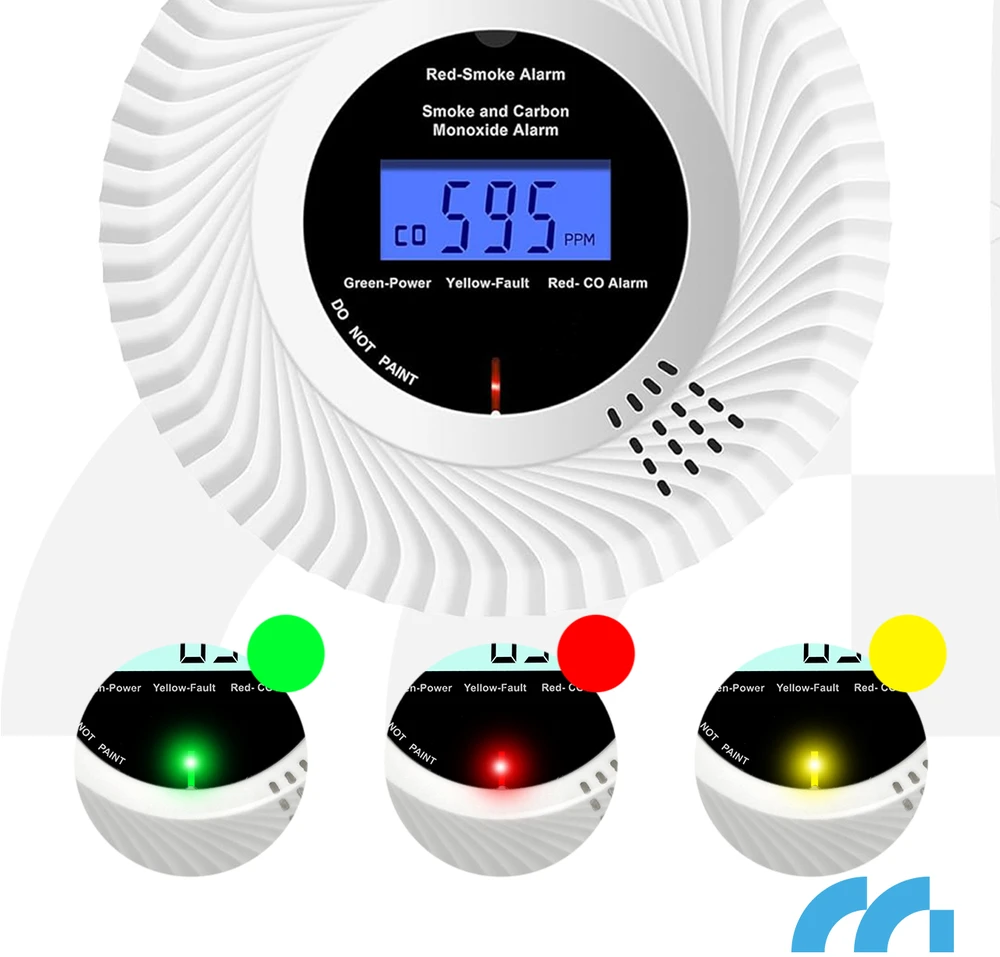 Maltec Anglies monoksido / dūmų jutiklis SafeSensor5500 2 viename Li-ion
