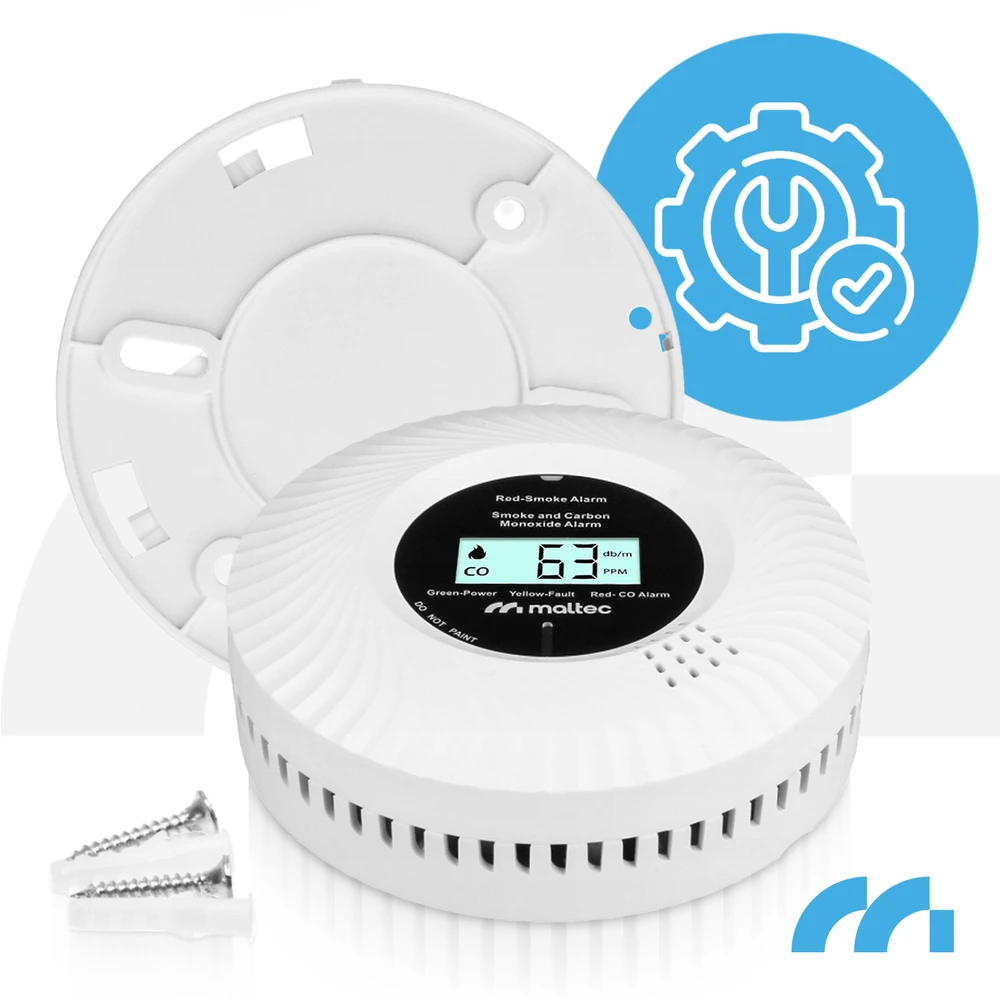 Maltec Anglies monoksido / dūmų jutiklis SafeSensor5500 2 viename Li-ion
