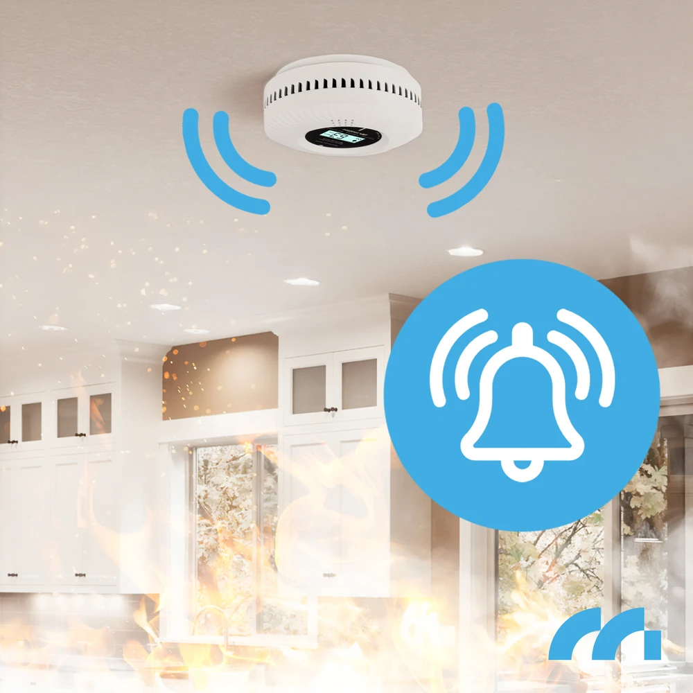 Maltec Anglies monoksido / dūmų jutiklis SafeSensor5500 2 viename Li-ion