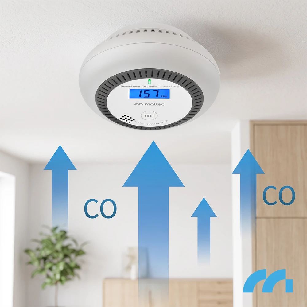 Maltec Anglies monoksido/dūmų jutiklis SafeSensor4000 AA