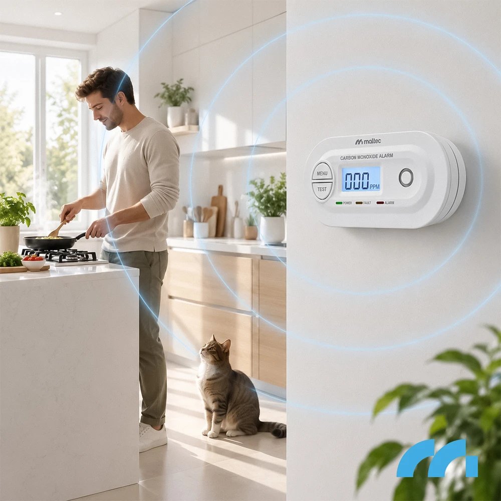 Maltec Anglies monoksido/dūmų jutiklis SafeSensor4100 AA