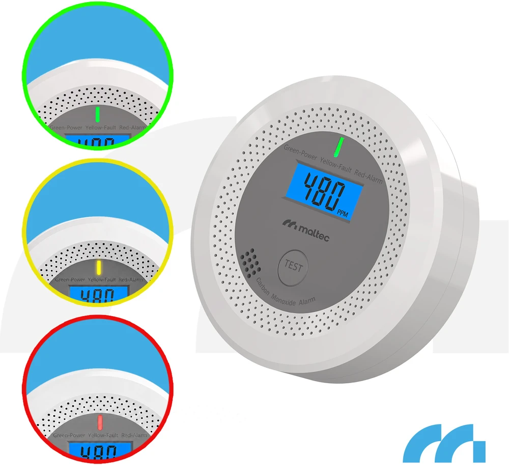 Maltec Anglies monoksido/dūmų jutiklis SafeSensor4500 Li-ion