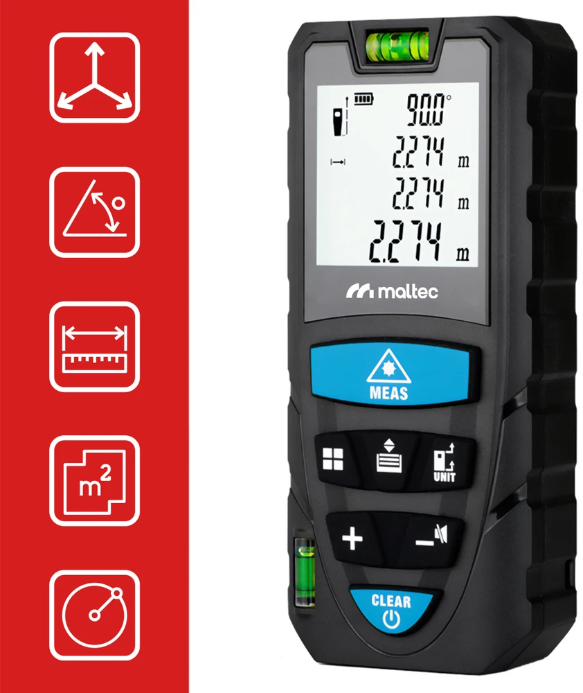 MalTec Lazerinis atstumo matuoklis MasterMeter + Dėklas