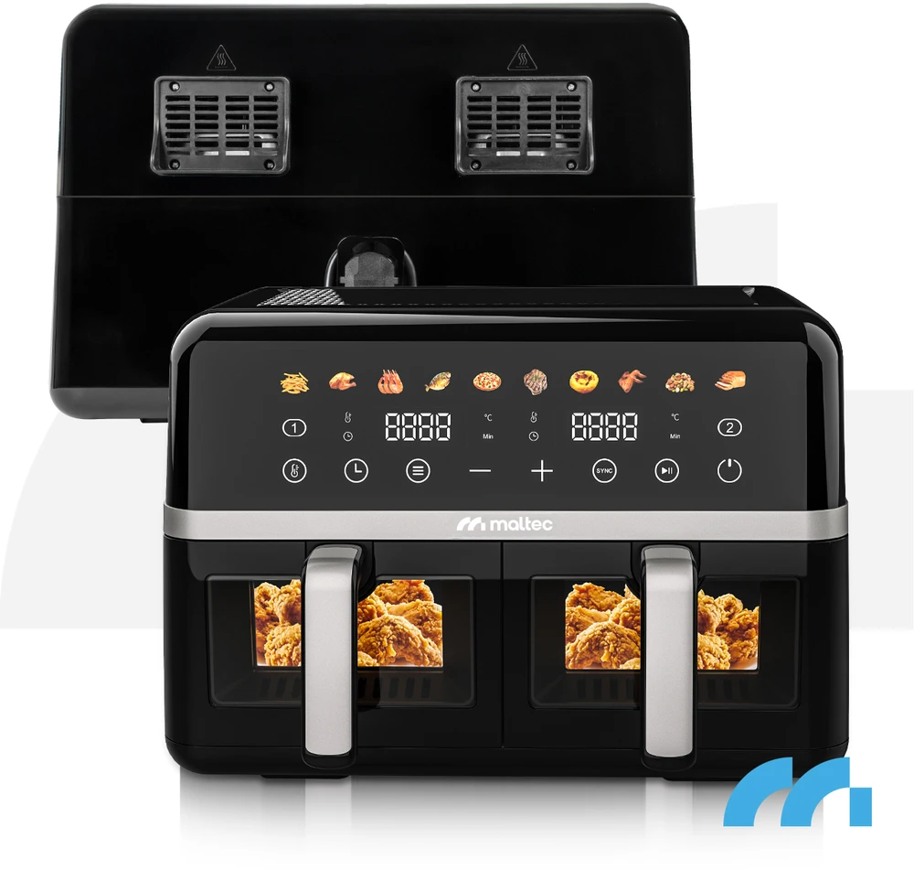 Gruzdintuvė MalTec Riebalų keptuvė be aliejaus AirFryer 2800W-10L