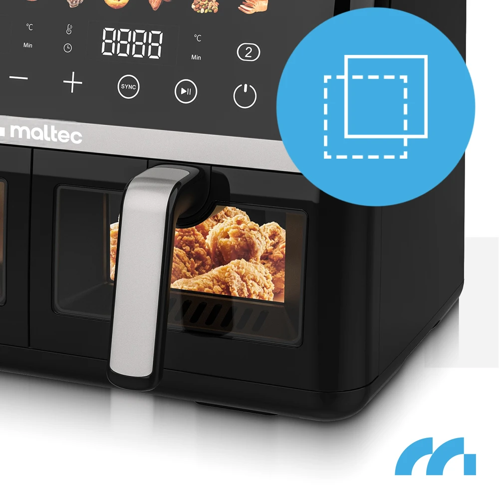 Gruzdintuvė MalTec Riebalų keptuvė be aliejaus AirFryer 2800W-10L