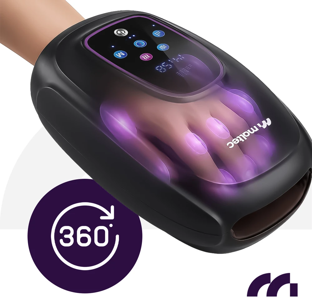 Maltec Masažuoklis do rąk HandPulse juodas