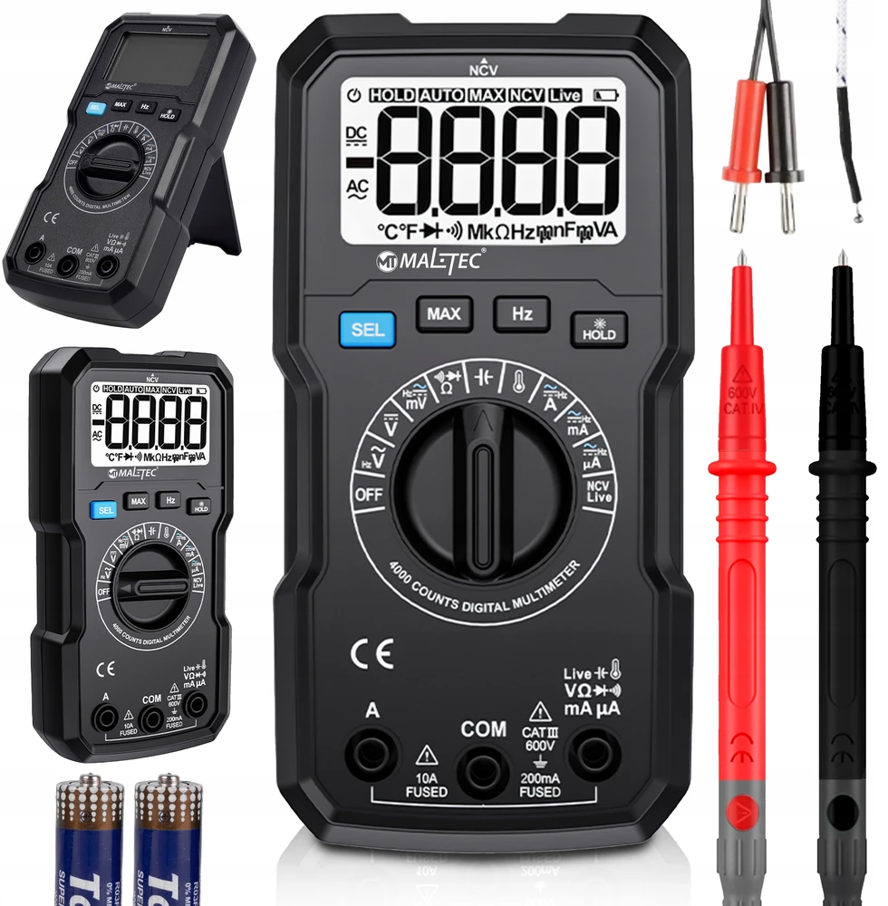 MalTec srovės matuoklis MasterMultimeter + laidai
