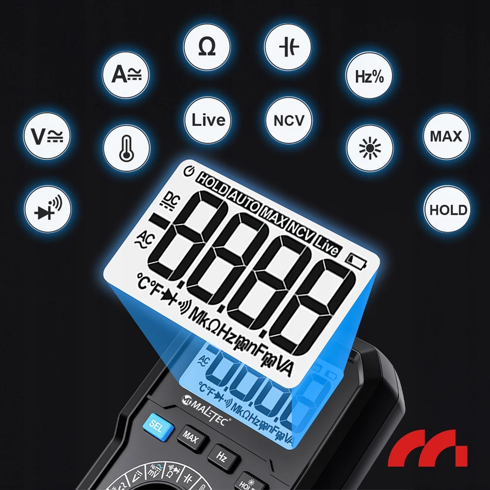 MalTec srovės matuoklis MasterMultimeter + laidai