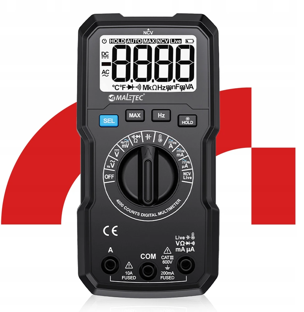 MalTec srovės matuoklis MasterMultimeter + laidai