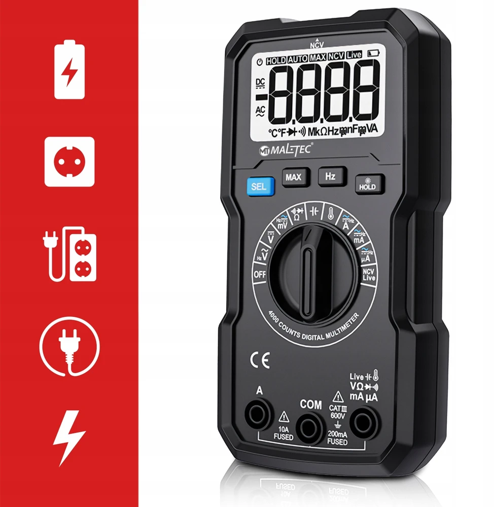 MalTec srovės matuoklis MasterMultimeter + laidai