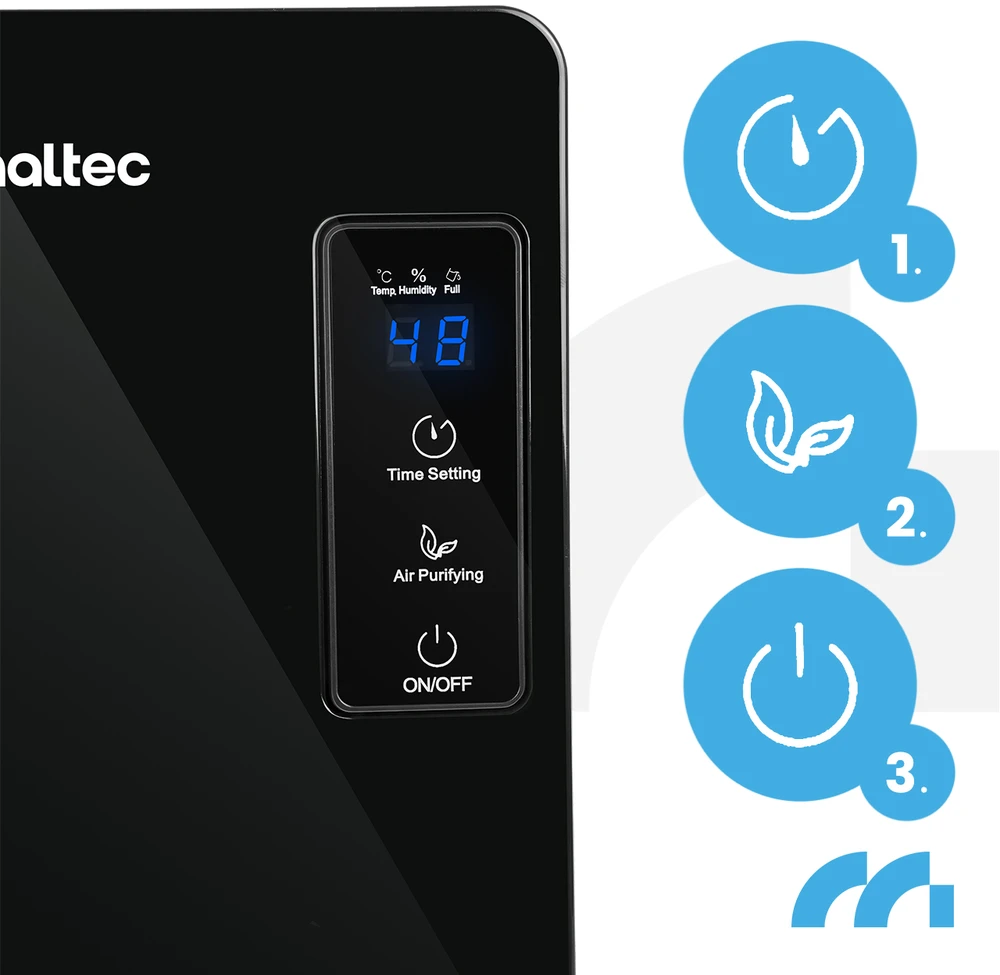Sausintuvas Maltec Drėgmės surinkėjas DH-2200 Juodas 2,2L 90W