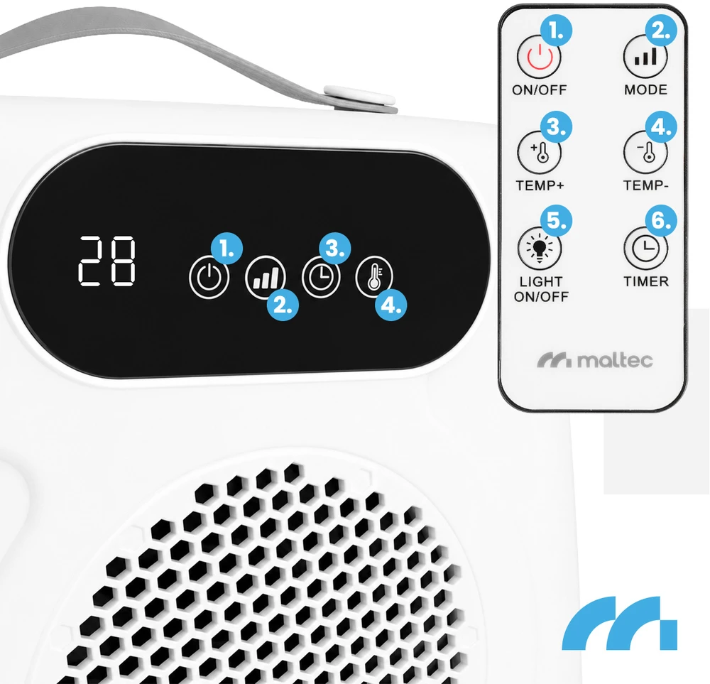 MalTec Termoventiliatorius TH2000W + pultelis