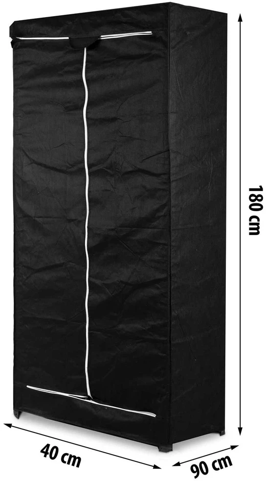 Massido specializuojasi Apsauginis lentynos uždangalas 180 x 90 x 40 cm, juodas