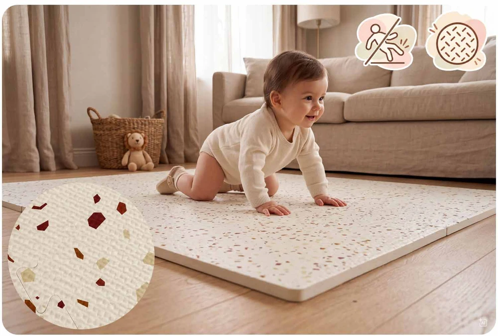 Mata piankowa puzzle 175x118cm Ricokids 6 vnt gruba