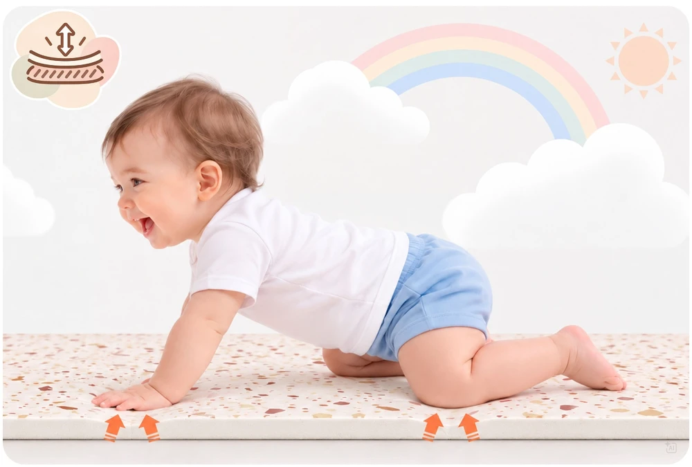 Mata piankowa puzzle 175x118cm Ricokids 6 vnt gruba