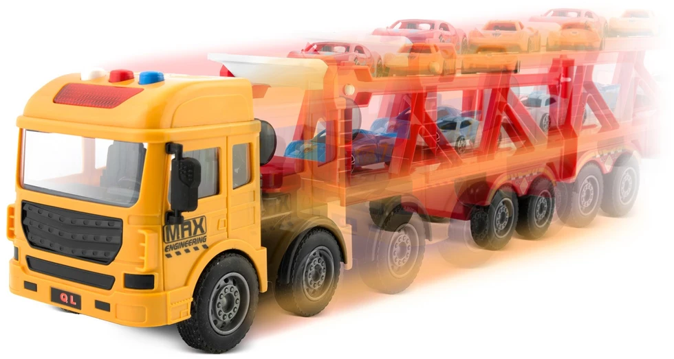 Edukacinis žaislinis sunkvežimis + 5 automobiliai RK-760 Ricokids