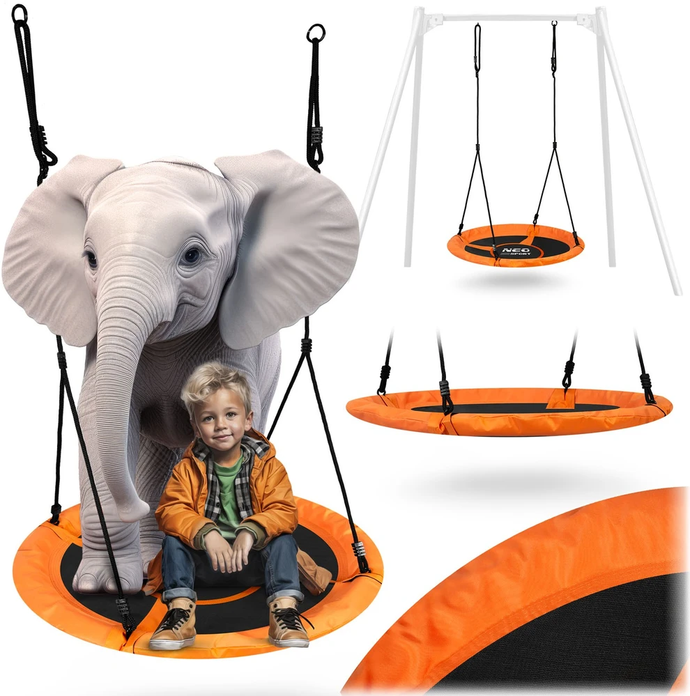 Neo-Sport Swingo XXL „Crow's Nest“ sūpynės, oranžinės, 95 cm