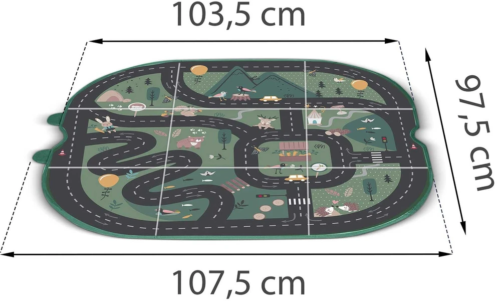 NK-408 Nukido žaislų dėžė ir kilimėlis - žalias