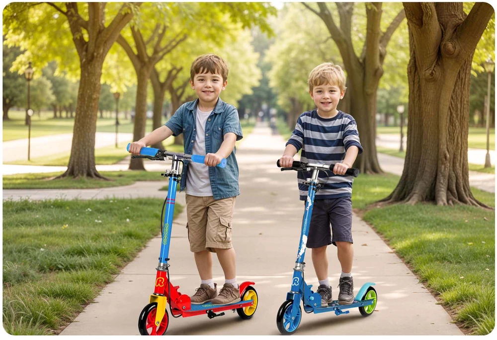 Kodi Scooter mėlynas ir raudonas Ricokids