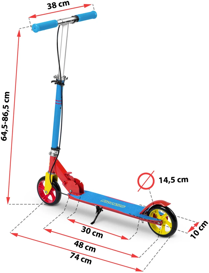 Kodi Scooter mėlynas ir raudonas Ricokids