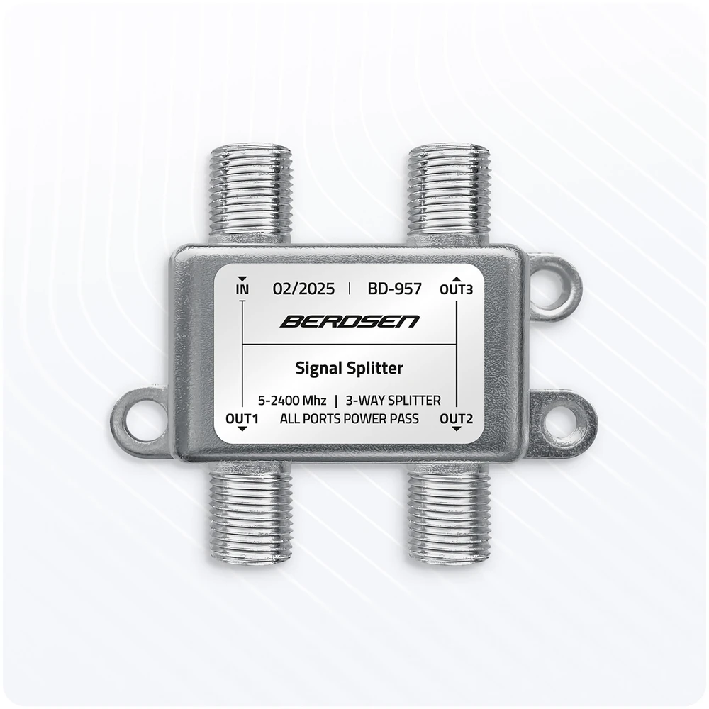 Pasyvus antenos skirstytuvas, 3 įėjimų, 5–2400 MHz, Berdsen BD-957