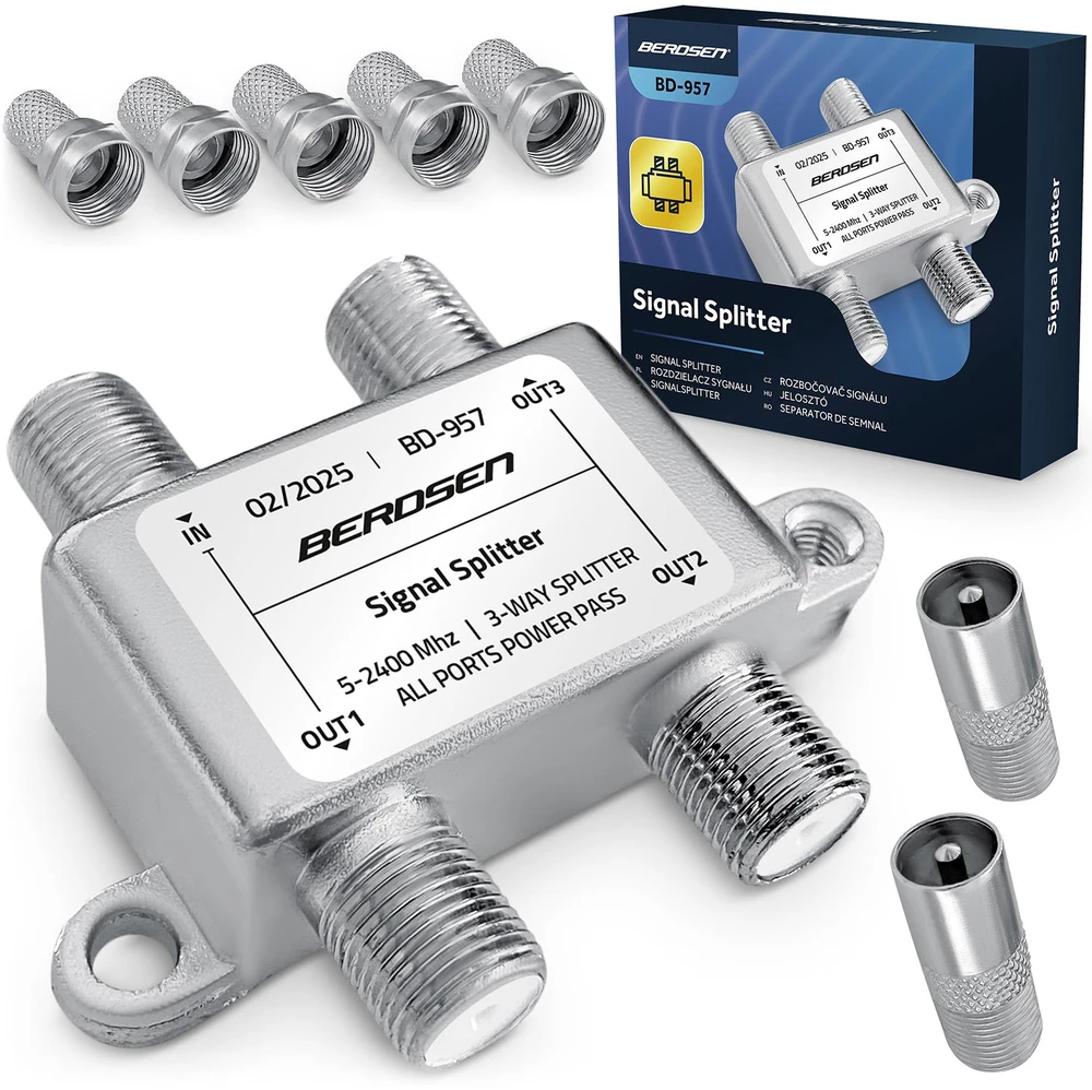 Pasyvus antenos skirstytuvas, 3 įėjimų, 5–2400 MHz, Berdsen BD-957