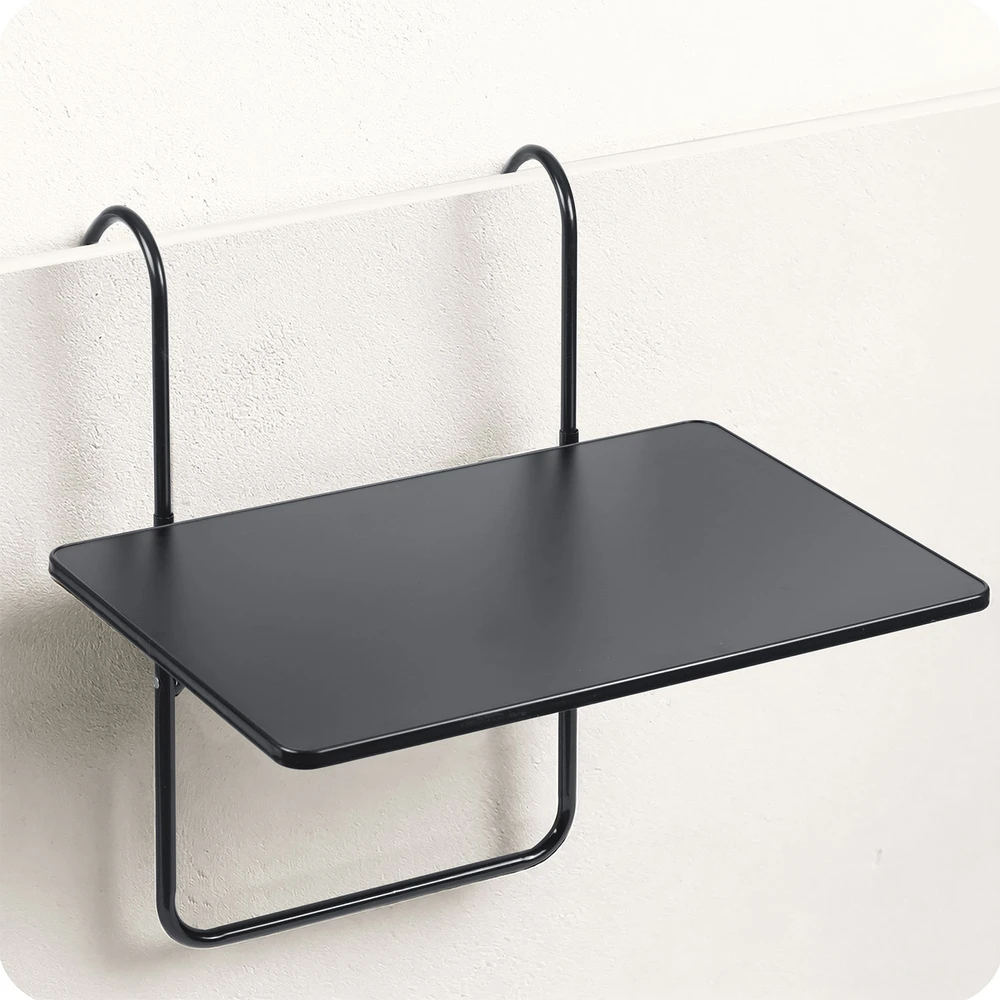 Patvarus balkono stalas 60x43cm sulankstomas Sofotel SO-982 juodas
