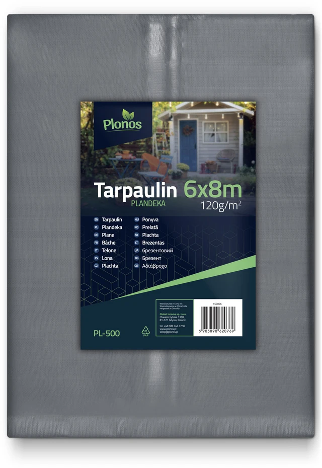 Brezentas 600 x 800 cm 120 g/m2 Plonos PL-500