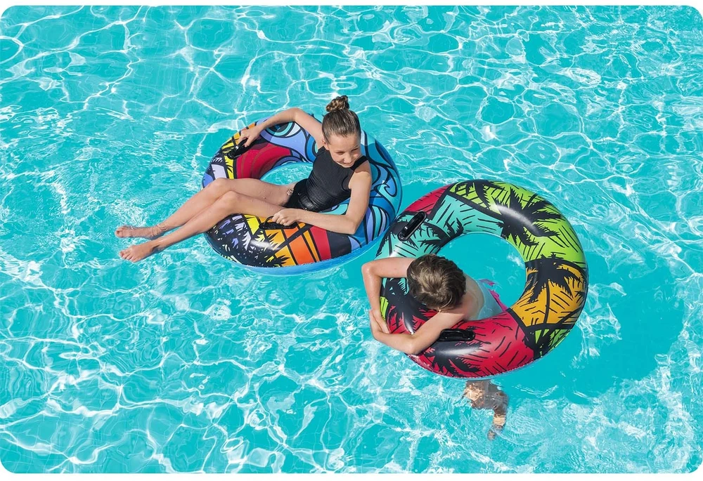 Turkio spalvos plaukimo ratas, 91 cm, „Bestway 36350“