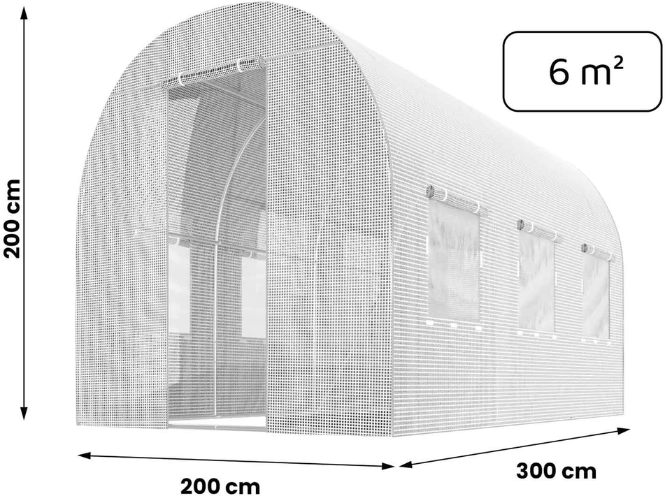 Global Sodo tunelio folija 2x3m (6m2) balta Plonos