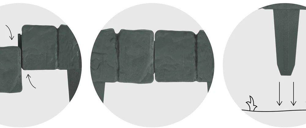 Plonos sodo apvadas 250 cm PL-962 antracitas