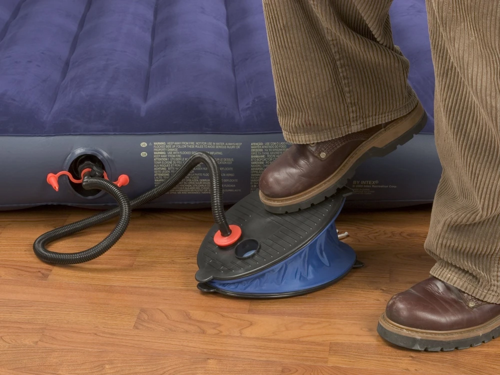 Intex Bellows Foot Pump Juodas/Mėlyna