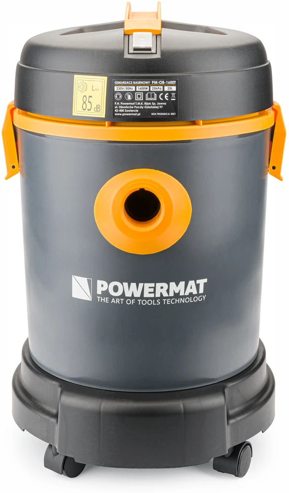 Powermat Daugiafunkcinis baseino dulkių siurblys, 1600W didelė galia, 25L talpos tūris, tvenkiniams, sodams, garažams, šlapiam ir sausam valymui