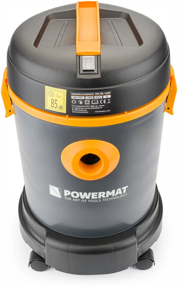 Powermat Daugiafunkcinis baseino dulkių siurblys, 1600W didelė galia, 25L talpos tūris, tvenkiniams, sodams, garažams, šlapiam ir sausam valymui