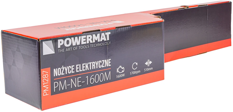 Powermat Elektrinės gyvatvorių žirklės, 1600W, 510mm ašmenų ilgis, sodui, šakoms, krūmams, galingos elektrinės žirklės