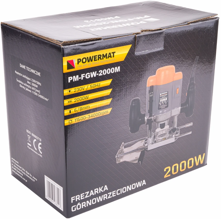 Elektrinė freza POWERMAT PM-FGW-2000M