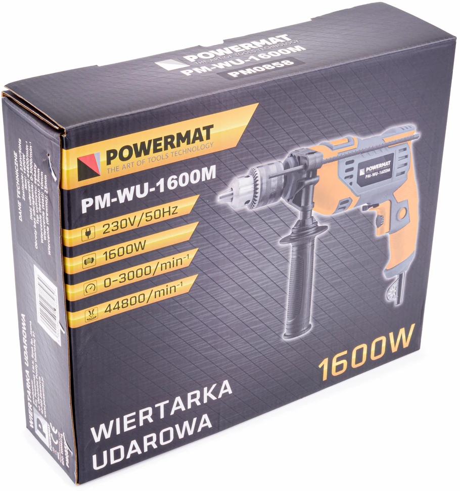 Powermat Gręžtuvas elektrinė smūginis 1600W PM-WU-1600M