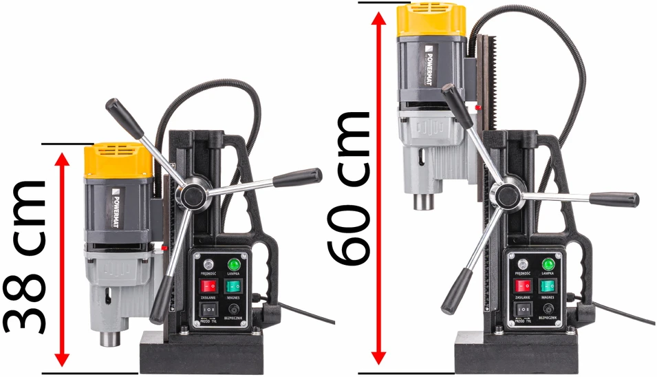 Powermat MAGNETINĖ gręžimo sriegimo staklės 2100W 50mm MT3 MT2 PM-WM-2100T