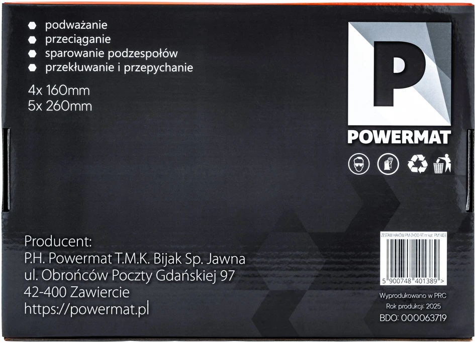 Powermat KABLIAI SMALIGALIAI + GRANDIKLIS RINKINYS 9 DAL. PM-ZHDO-9T