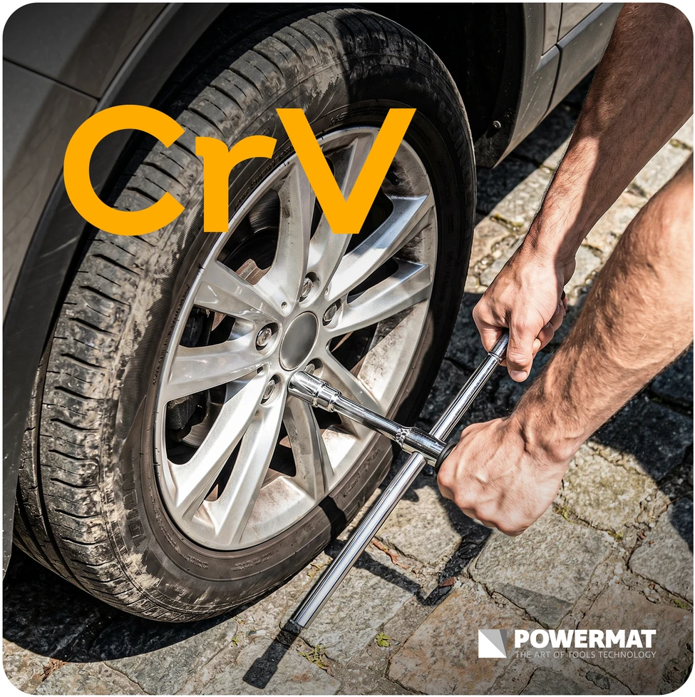 Powermat Sulankstomas ratų raktas kryžminis 1/2" + galvutės PM-KLDK-400T