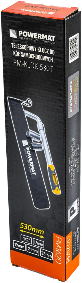 Powermat TELESKOPINIS RATŲ VERŽLIARAKTIS 1/2" 350-530mm + GALVUTĖS PM-KLDK-530T