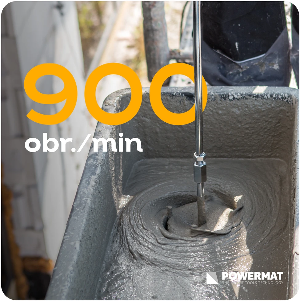 Powermat Elektrinis maišytuvas, 2400W, kintamas greitis, dažams ir statybinėms medžiagoms, M14 sriegis, sunkiasvoris maišytuvas