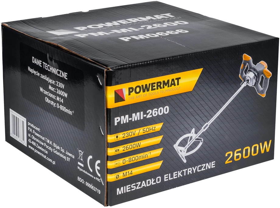 Skiedinio Maišyklė POWERMAT su dviem maišymo antgaliais