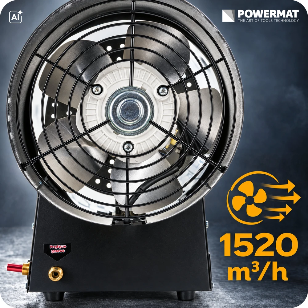 Powermat Šildytuvas Pūstuvas DUJINIS Reduktorius Rinkinys 65kW PM-NAG-65GN