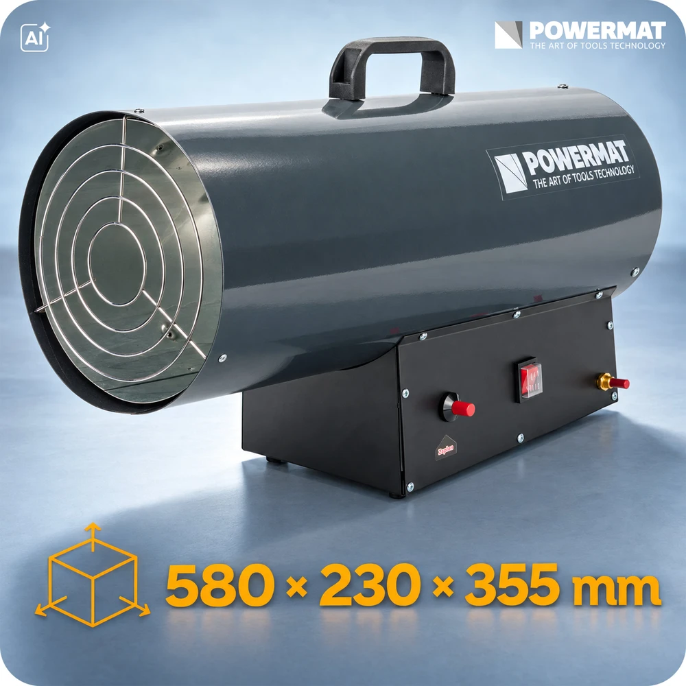 Powermat Šildytuvas Pūstuvas DUJINIS Reduktorius Rinkinys 65kW PM-NAG-65GN