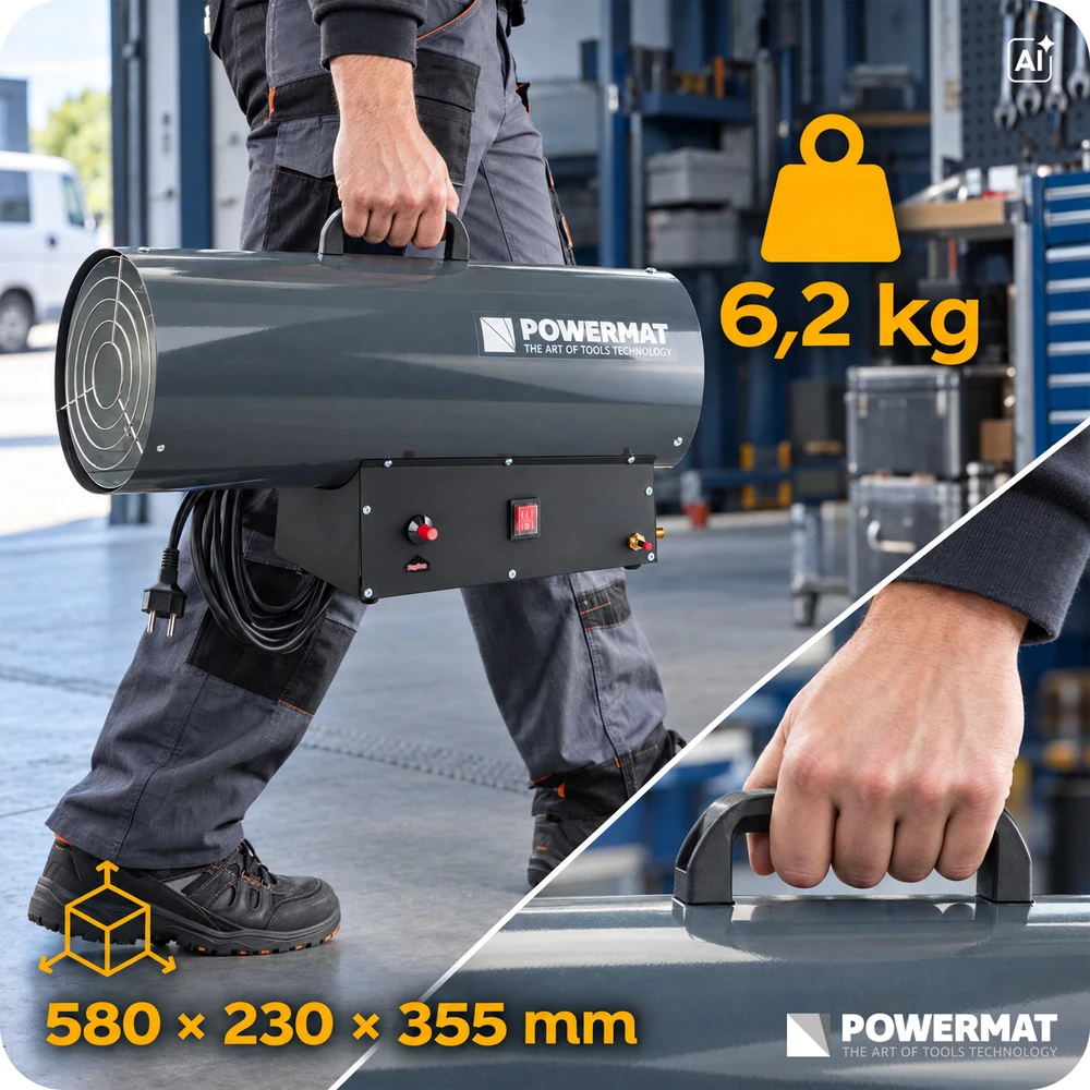 Powermat Šildytuvas Pūstuvas DUJINIS Reduktorius Rinkinys 65kW PM-NAG-65GN