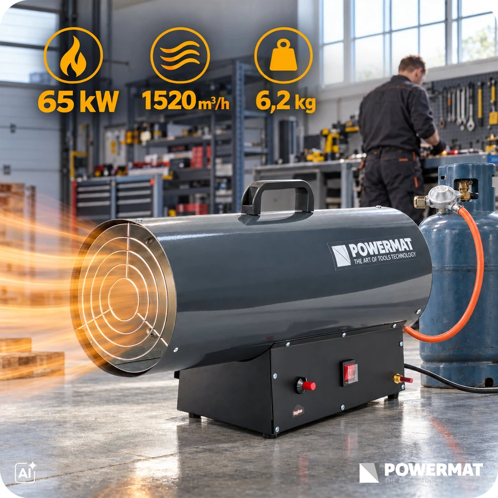 Powermat Šildytuvas Pūstuvas DUJINIS Reduktorius Rinkinys 65kW PM-NAG-65GN