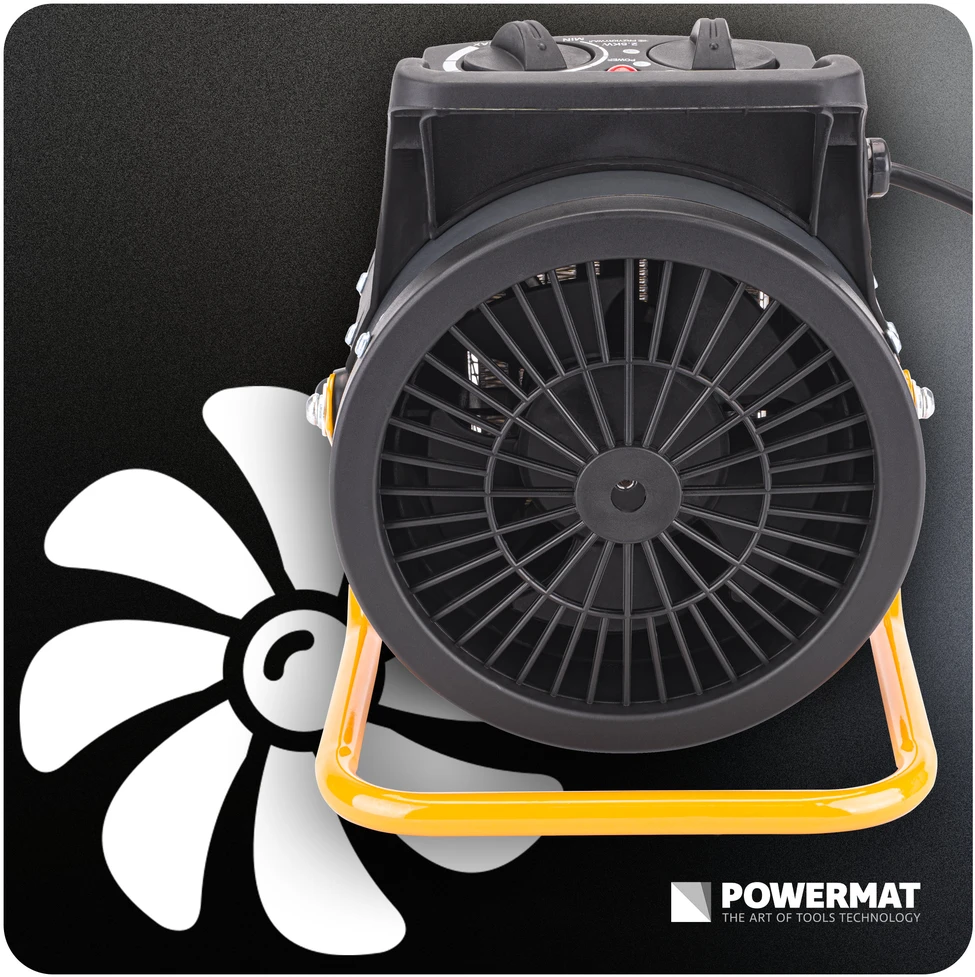 Powermat Elektrinis šildytuvas 2,5 kW Šildytuvas Krosnelė PM-NAG-2.5EN