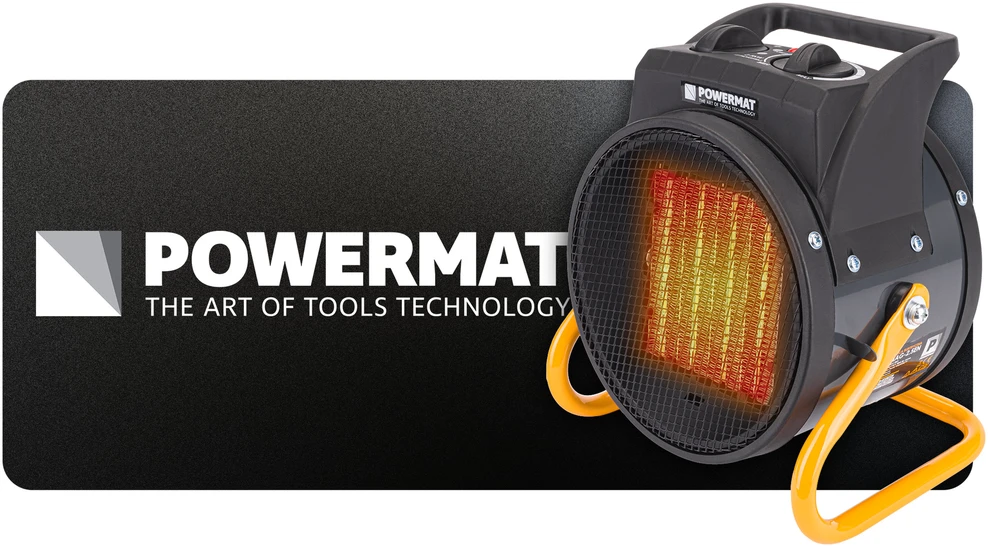 Powermat Elektrinis šildytuvas 2,5 kW Šildytuvas Krosnelė PM-NAG-2.5EN