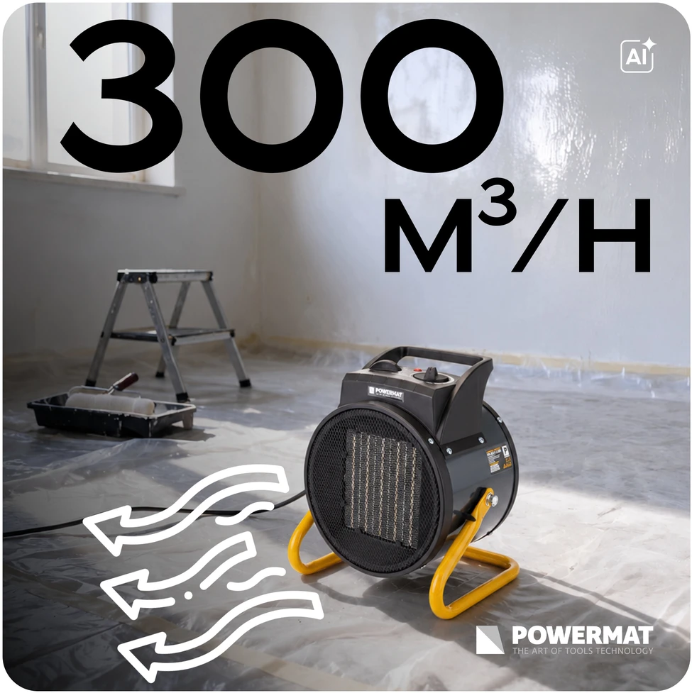 Powermat Nagrzewnica ELEKTRYCZNA 3500 W Šildytuvas Piecyk PM-NAG-3.5EN
